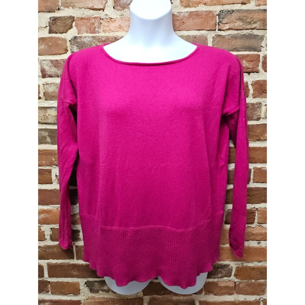 Diane Von‎ Furstenberg Sweater Womens Medium Bright Pink Bozeman Wool Round Neck